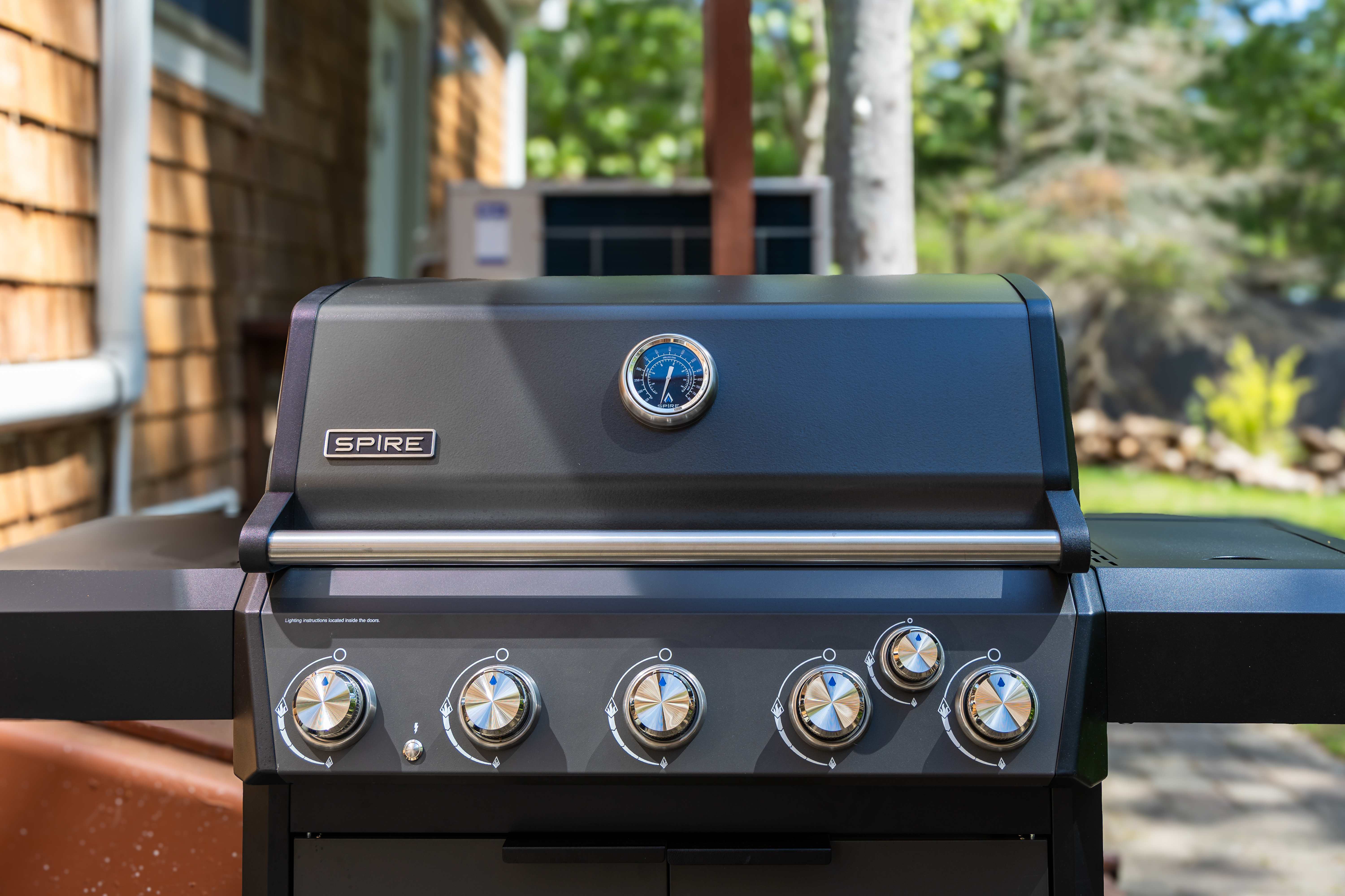 Natural gas grill on the deck for alfresco dining